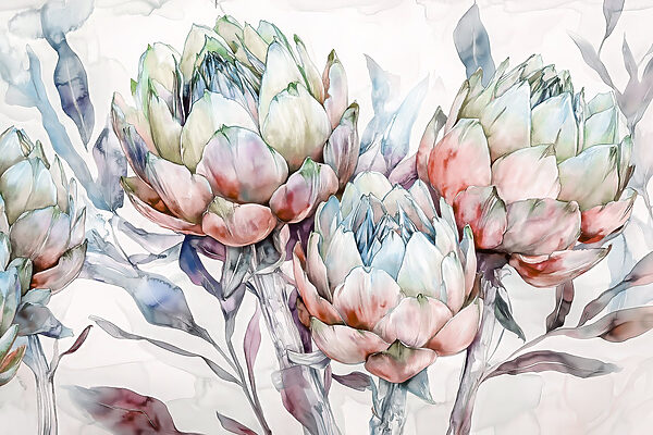 Delicate petals in soft watercolor hues Delicate petals in soft watercolor hues