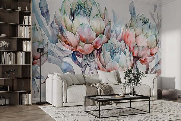 Delicate petals in soft watercolor hues Delicate petals in soft watercolor hues