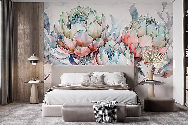 Delicate petals in soft watercolor hues Delicate petals in soft watercolor hues