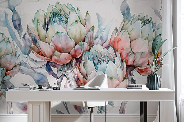 Delicate petals in soft watercolor hues Delicate petals in soft watercolor hues