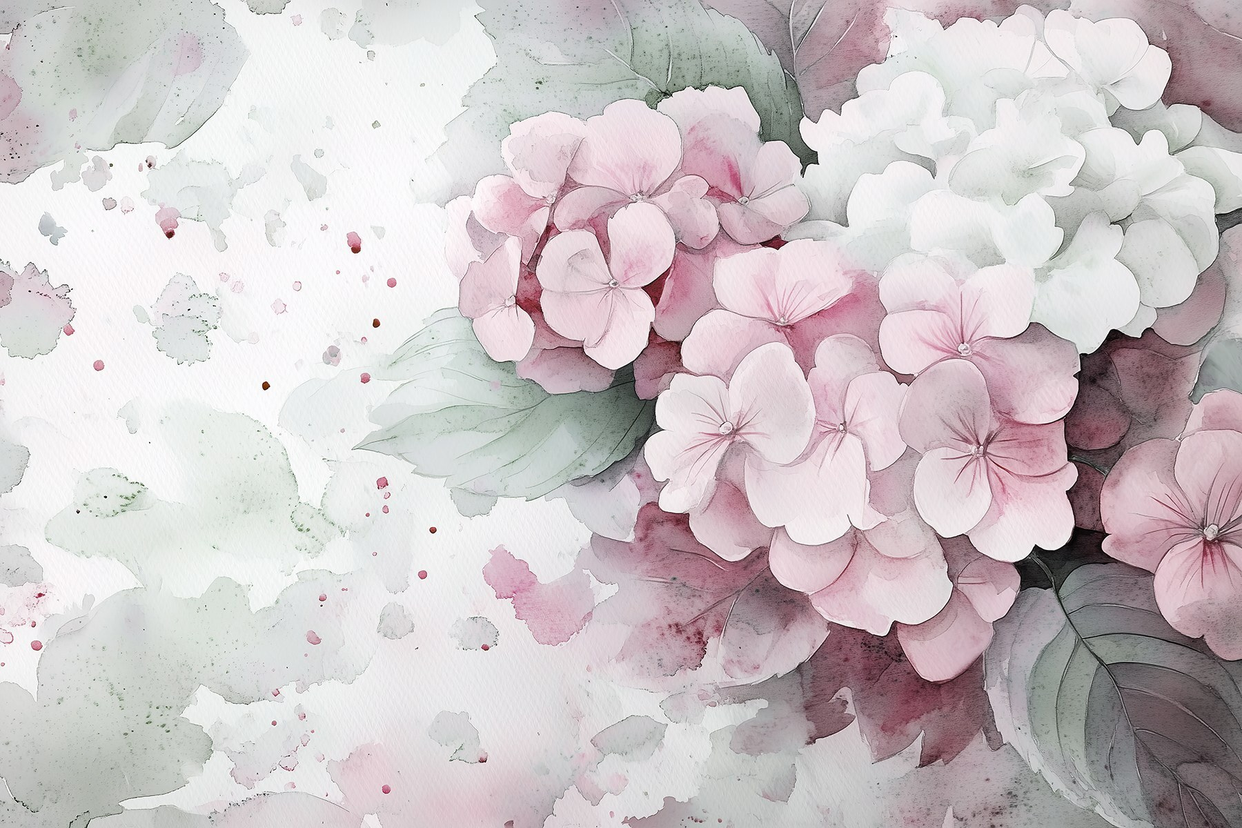 Painting of pink flowers