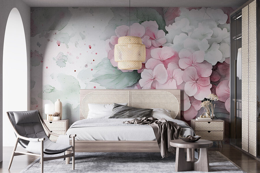 Painting of pink flowers