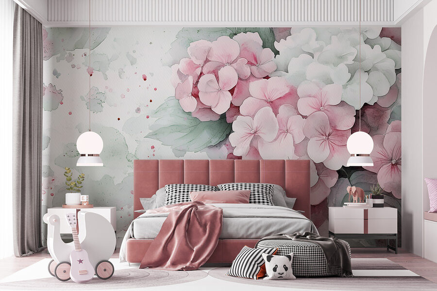 Painting of pink flowers