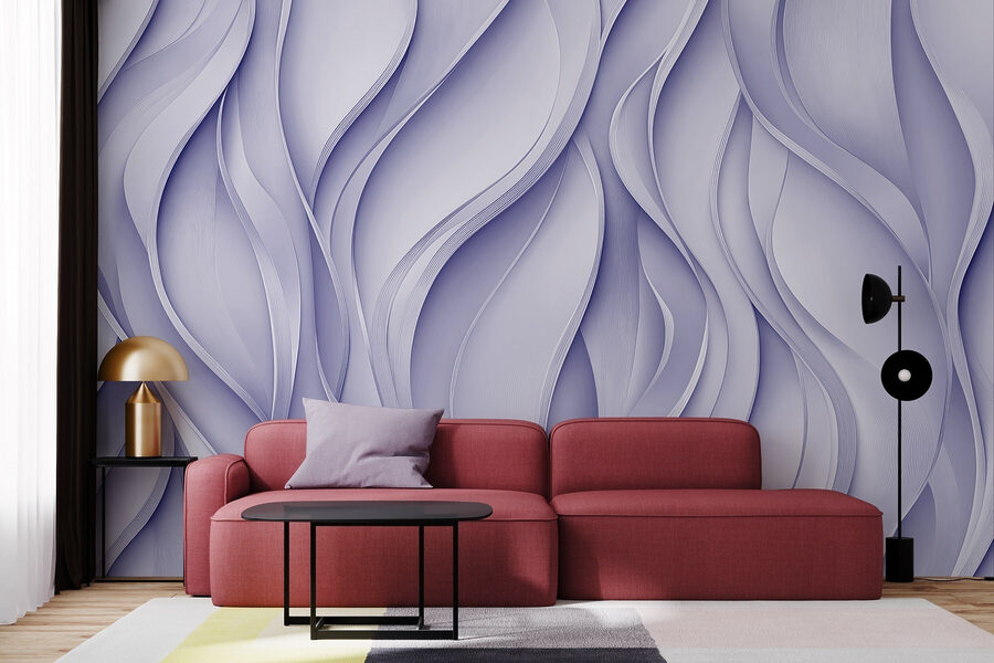 White and purple wavy pattern
