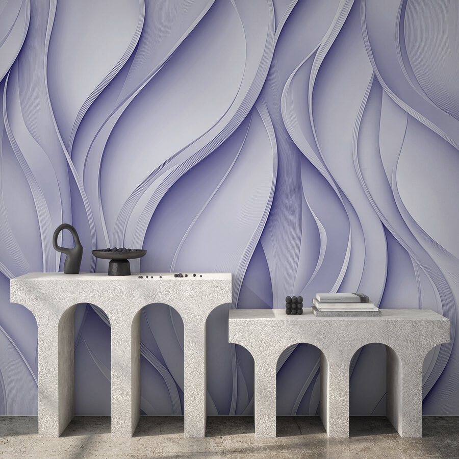 White and purple wavy pattern