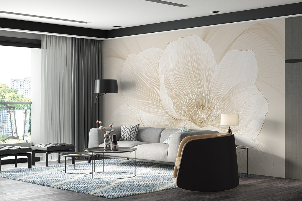 Delicate lines defining floral beauty Delicate lines defining floral beauty