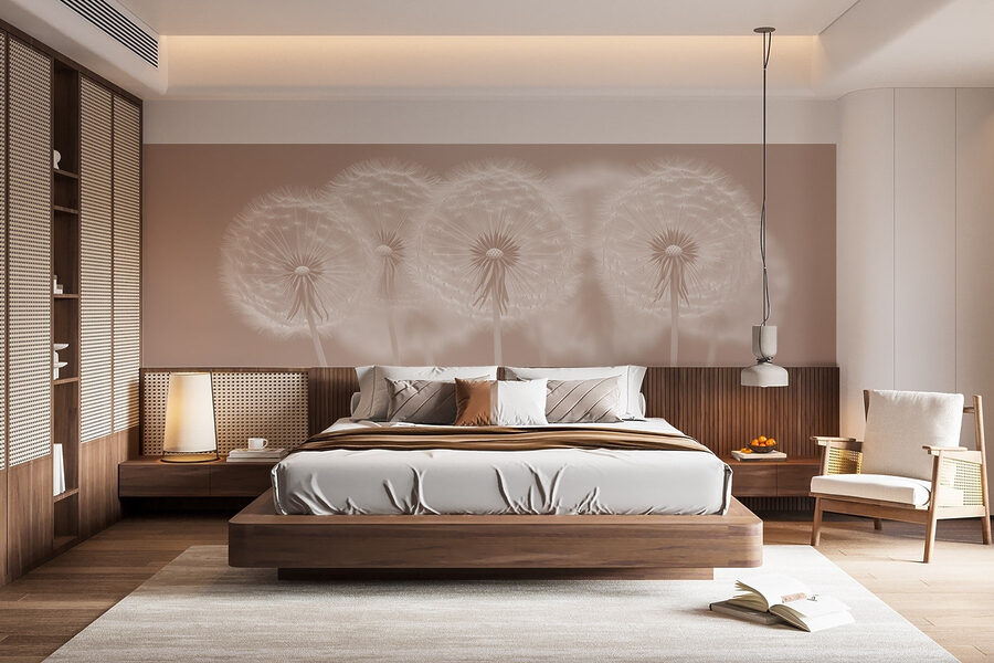 Wall murals Group of dandelions