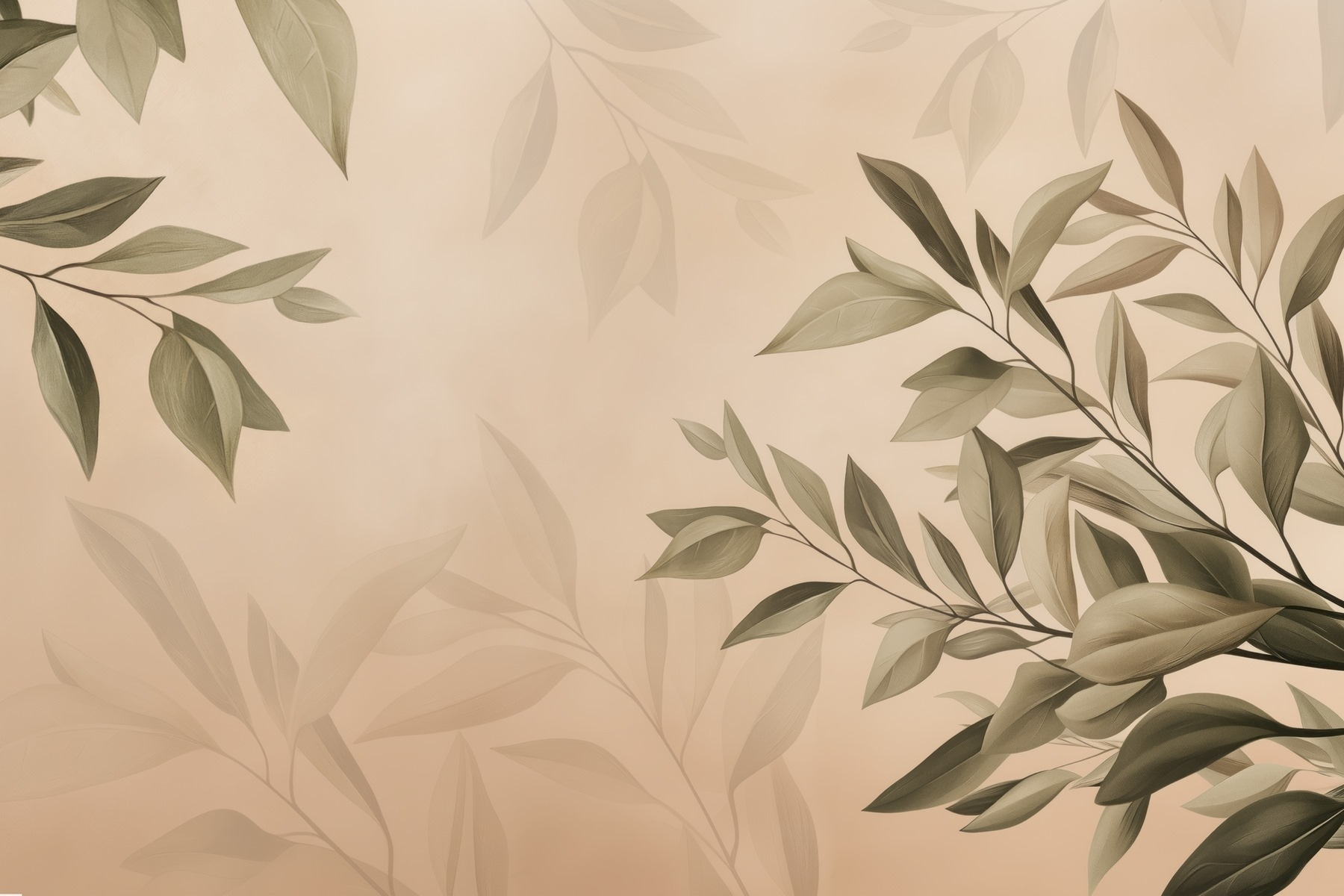 Soft leaves on a muted background