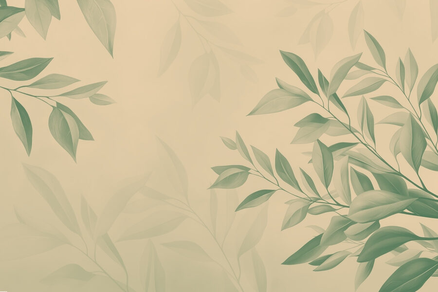 Wall murals – Serene leaves against a soft background - Image 5