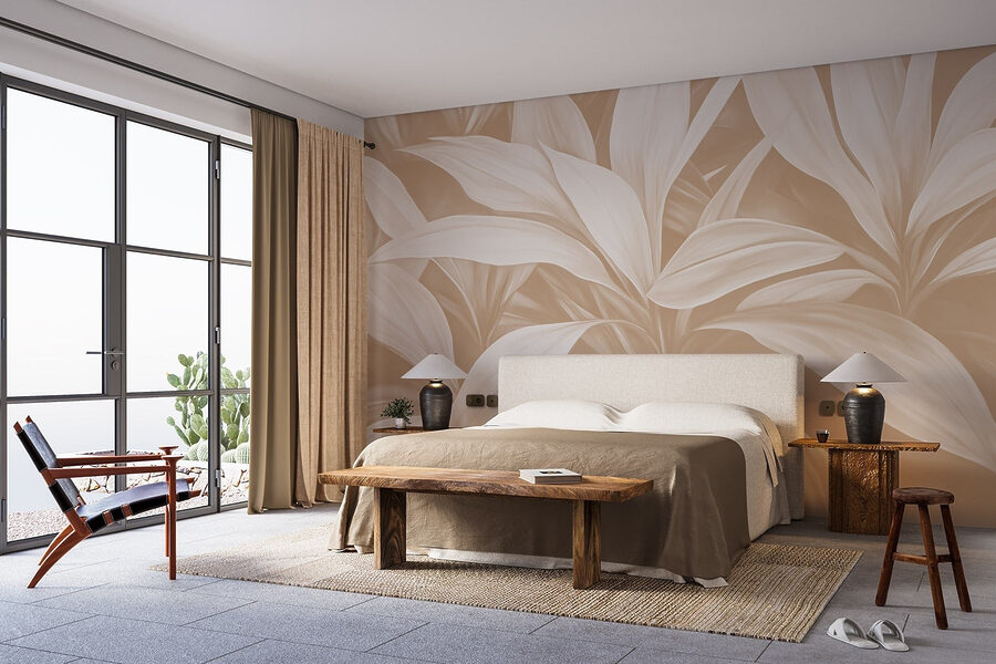 Serene nature-inspired leaf pattern Serene nature-inspired leaf pattern
