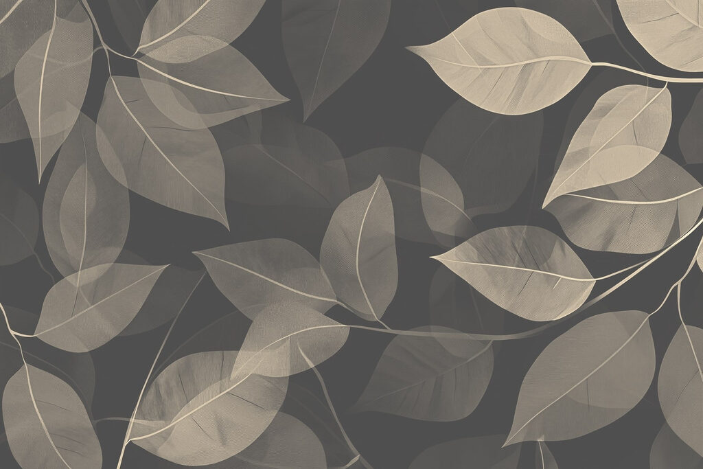Soft leaves on dark canvas background Soft leaves on dark canvas background