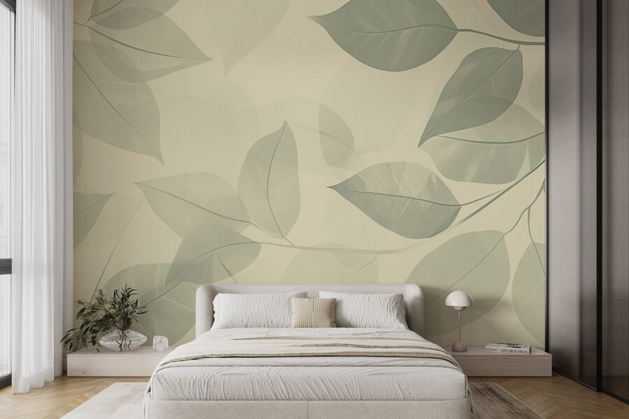 Wall murals Soft leaves on a gentle backdrop - Image 2