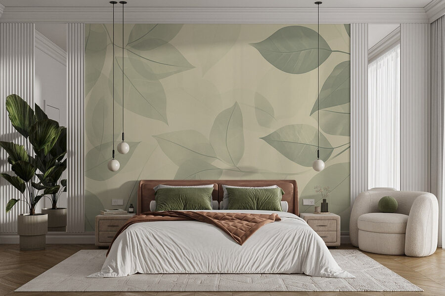 Wall murals Soft leaves on a gentle backdrop - Image 3
