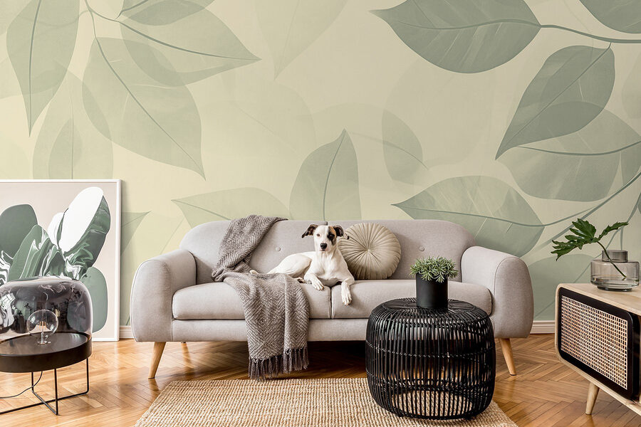 Wall murals Soft leaves on a gentle backdrop - Image 4