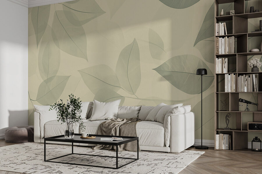 Wall murals Soft leaves on a gentle backdrop - Image 5