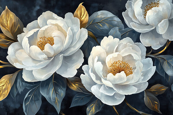 Elegant blooms against dark background Elegant blooms against dark background