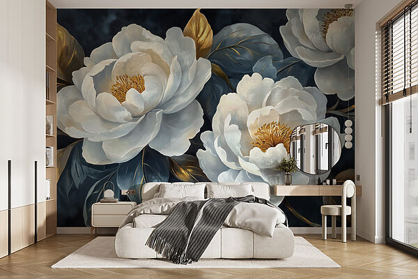 Elegant blooms against dark background Elegant blooms against dark background