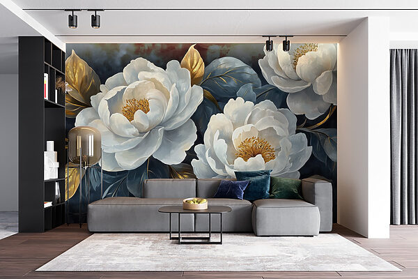 Elegant blooms against dark background Elegant blooms against dark background