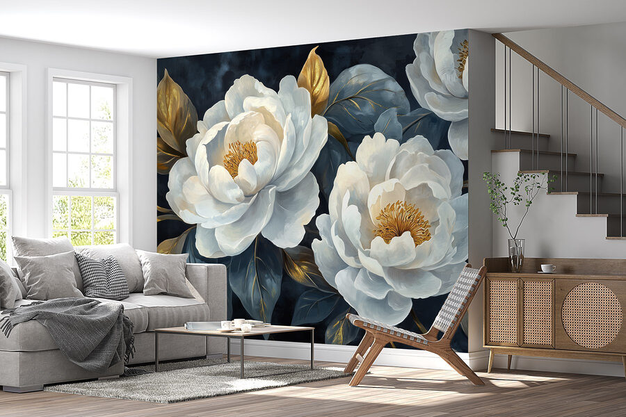 Elegant blooms against dark background Elegant blooms against dark background