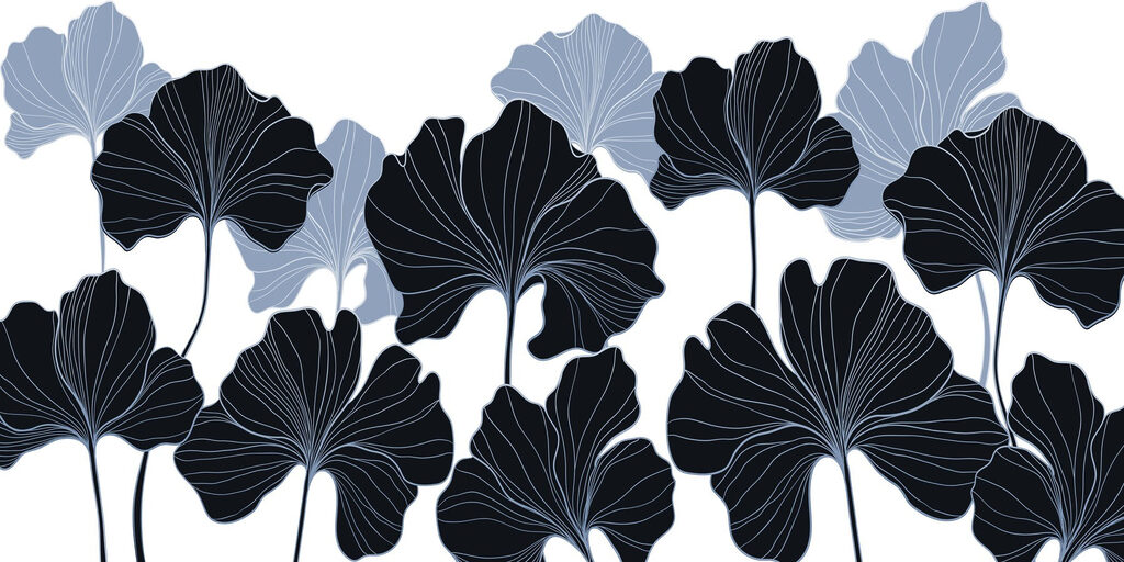 Elegant leaves in contrasting colors Elegant leaves in contrasting colors