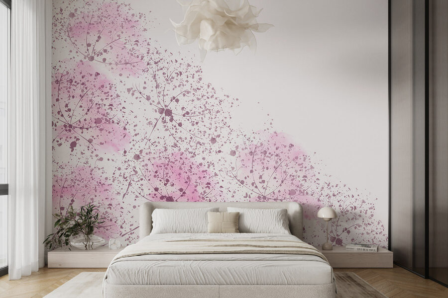 Pink flowers with purple spots Pink flowers with purple spots