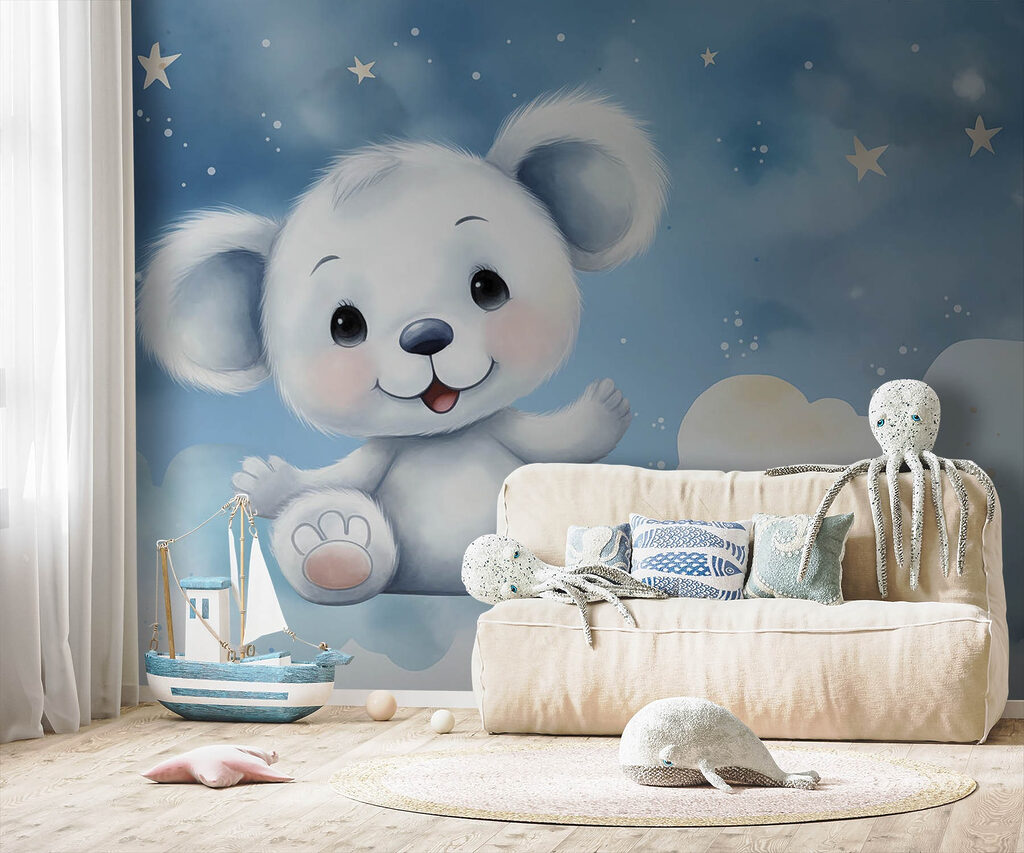 Cartoon of a white bear Cartoon of a white bear