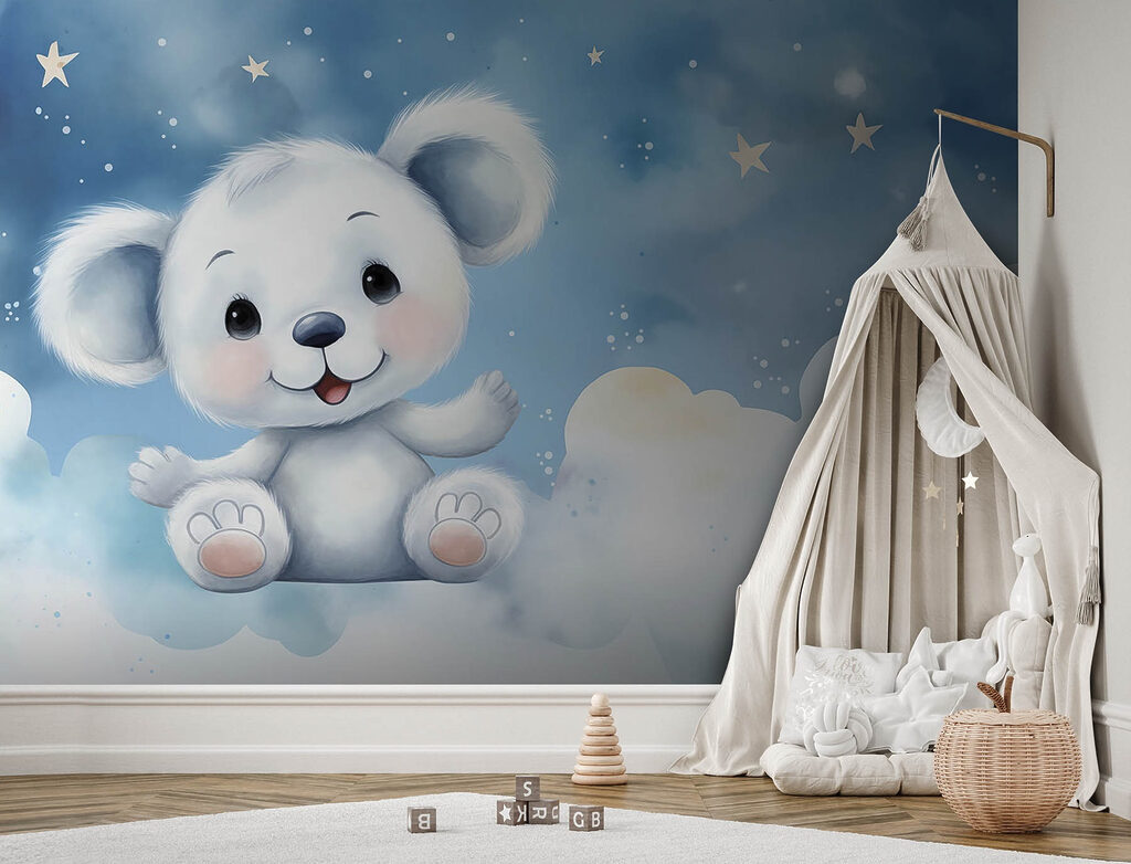 Cartoon of a white bear Cartoon of a white bear