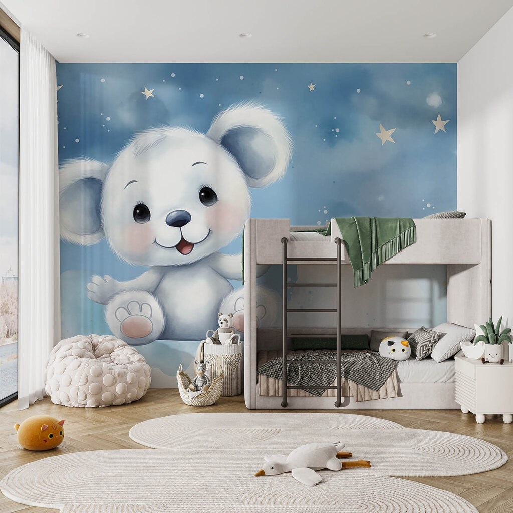 Cartoon of a white bear Cartoon of a white bear