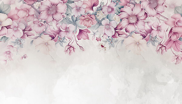 Floral elegance in soft pastels Floral elegance in soft pastels