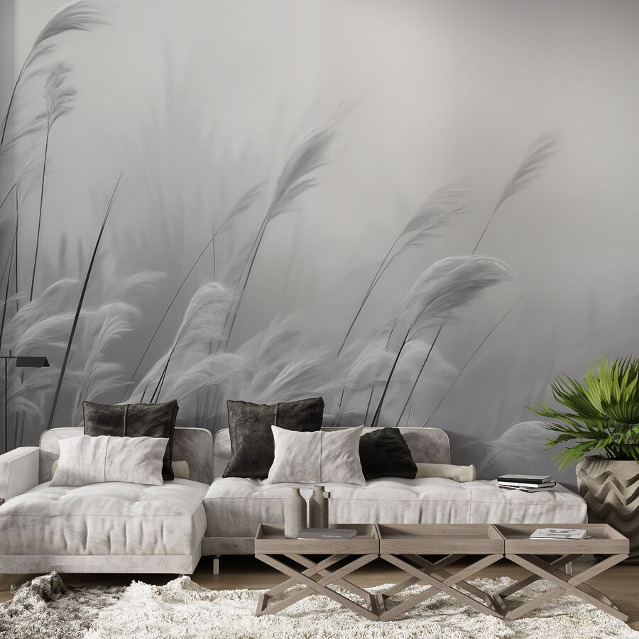 Wall murals Soft grasses sway in gentle breeze