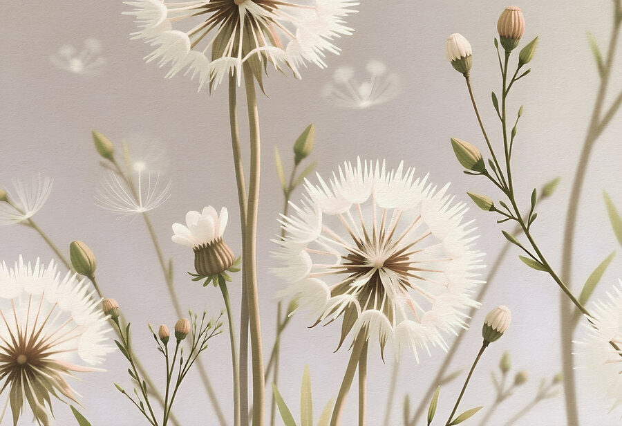 Delicate white flowers in nature Delicate white flowers in nature