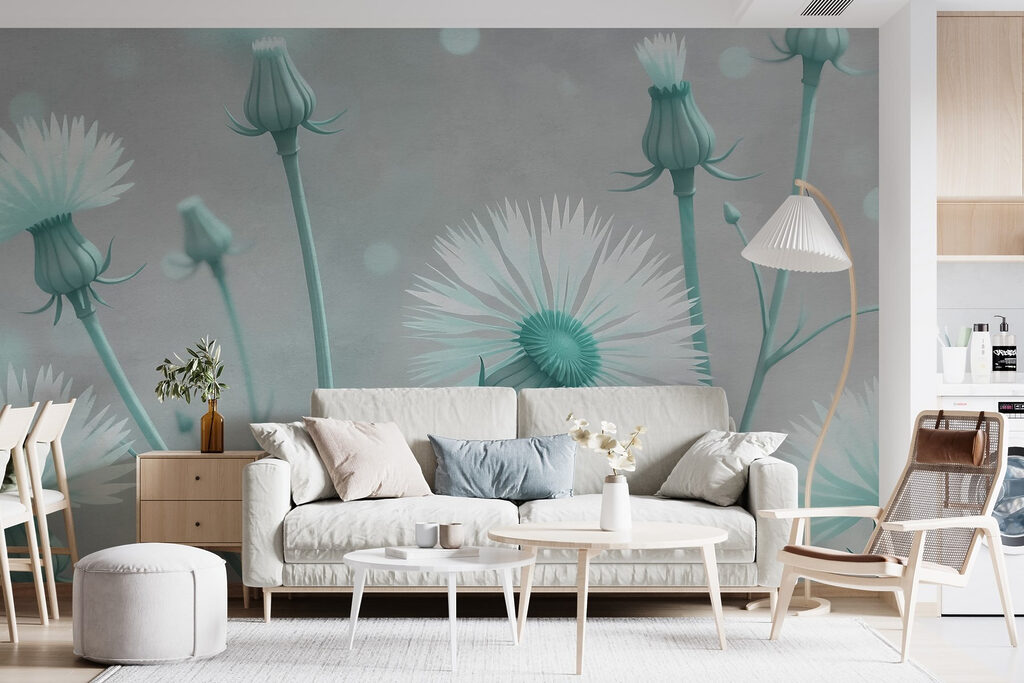 Delicate flowers in soft hues