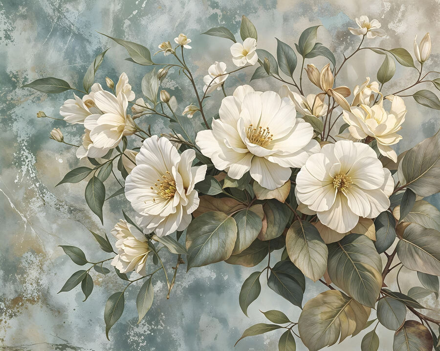 Wall murals Delicate blooms against a soft backdrop - Image 7
