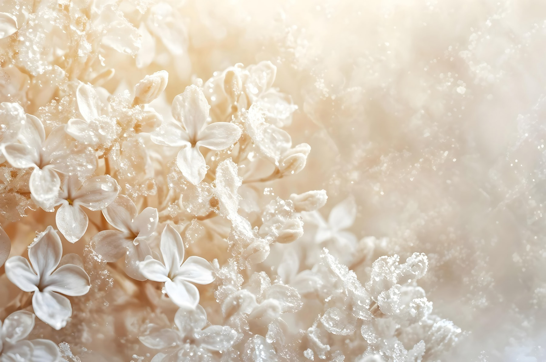 Delicate petals embrace morning dew