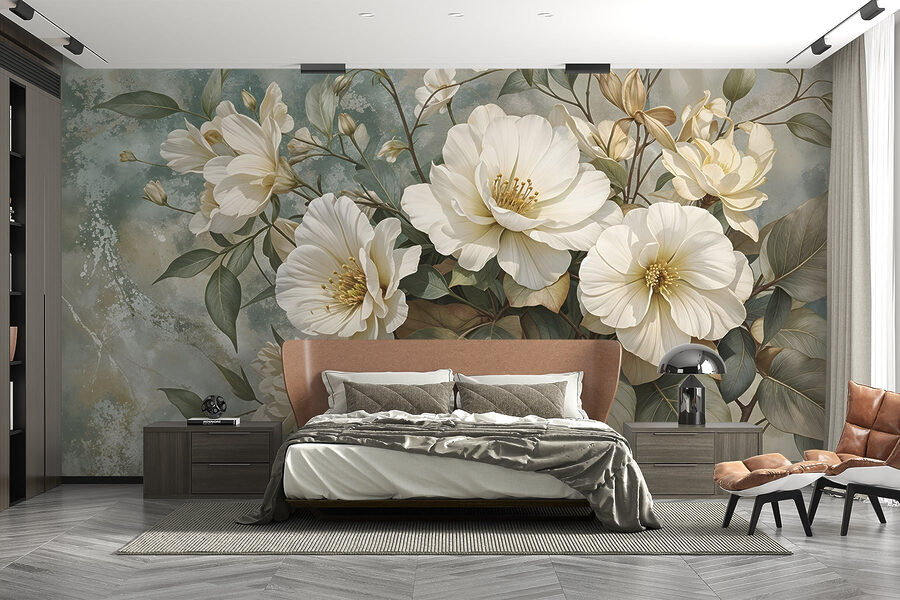 Wall murals Delicate blooms against a soft backdrop - Image 2