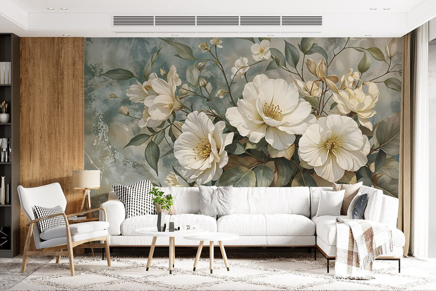 Wall murals Delicate blooms against a soft backdrop - Image 3