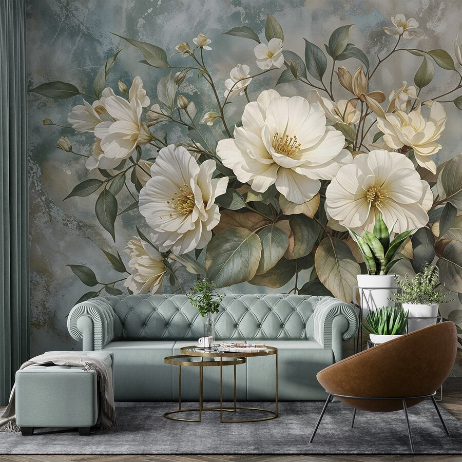 Wall murals Delicate blooms against a soft backdrop - Image 4