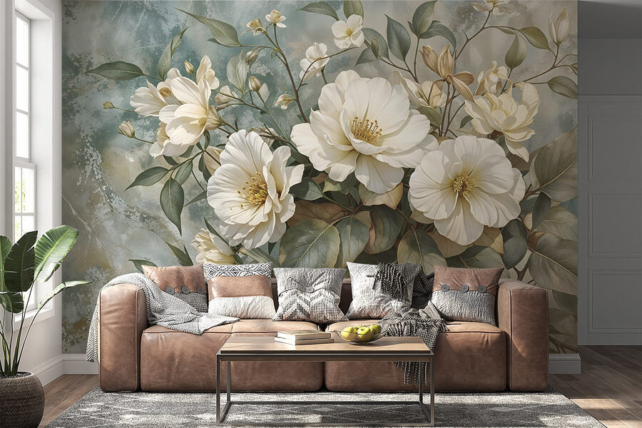 Wall murals Delicate blooms against a soft backdrop - Image 5