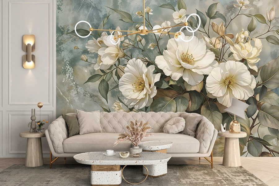 Wall murals Delicate blooms against a soft backdrop - Image 6