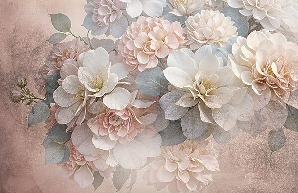 Group of white and pink flowers Group of white and pink flowers