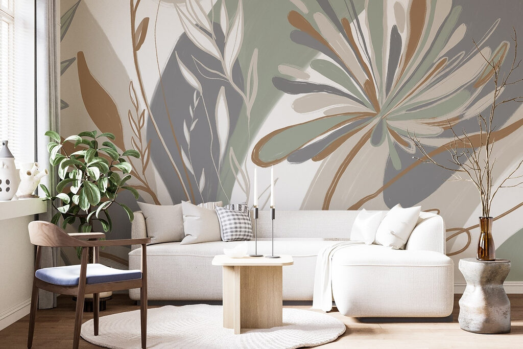 Nature-inspired abstract floral design