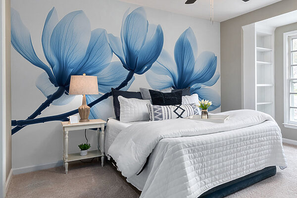 Delicate blue petals in gentle bloom Delicate blue petals in gentle bloom