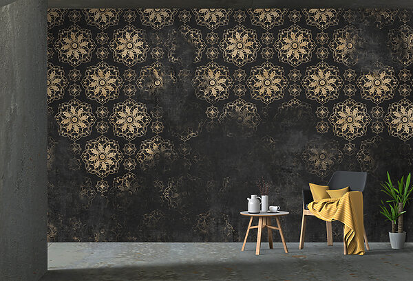 Intricate patterns on a dark background Intricate patterns on a dark background