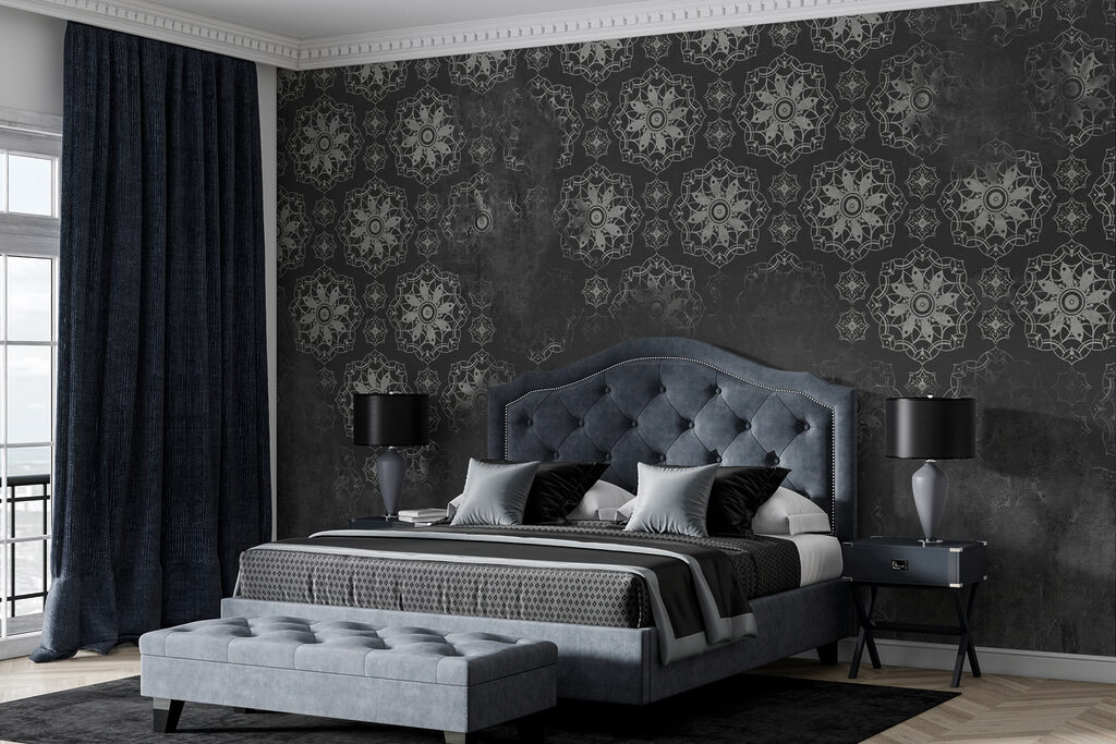 Grey and white wallpaper
