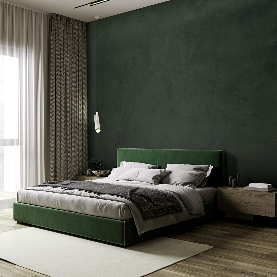 Wall murals Dark green wall with rough edges