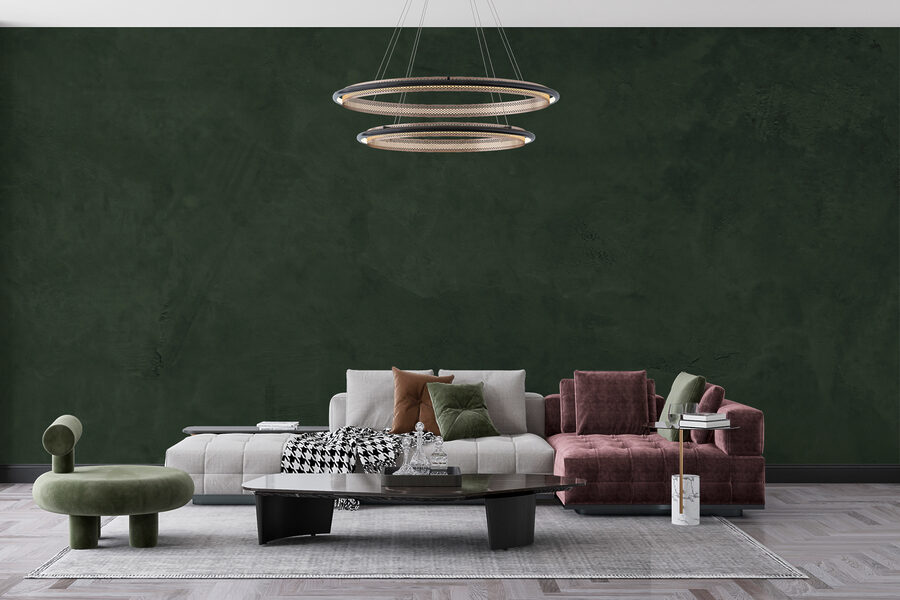 Wall murals Dark green wall with rough edges - Image 2