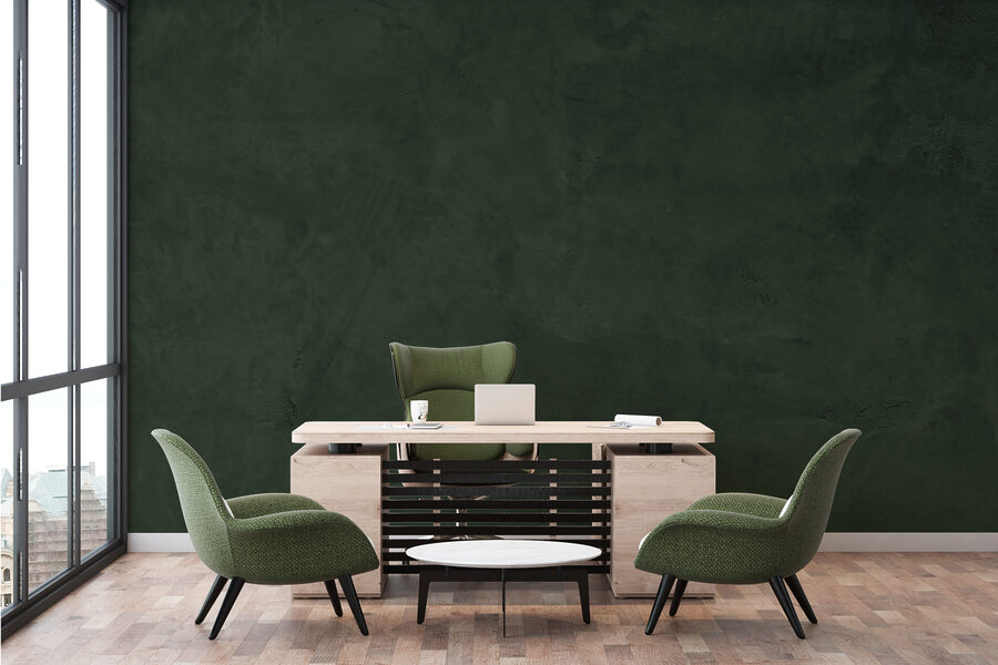 Wall murals Dark green wall with rough edges - Image 3