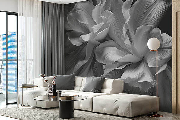 Floral elegance in monochrome hues Floral elegance in monochrome hues