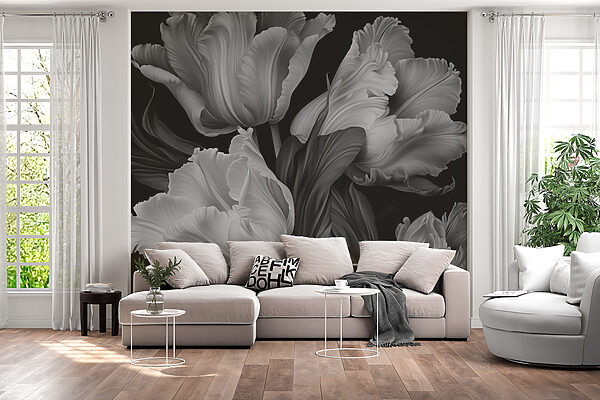 Delicate petals in monochrome tones Delicate petals in monochrome tones