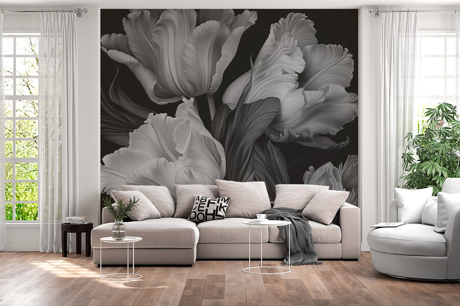 Delicate petals in monochrome tones Delicate petals in monochrome tones